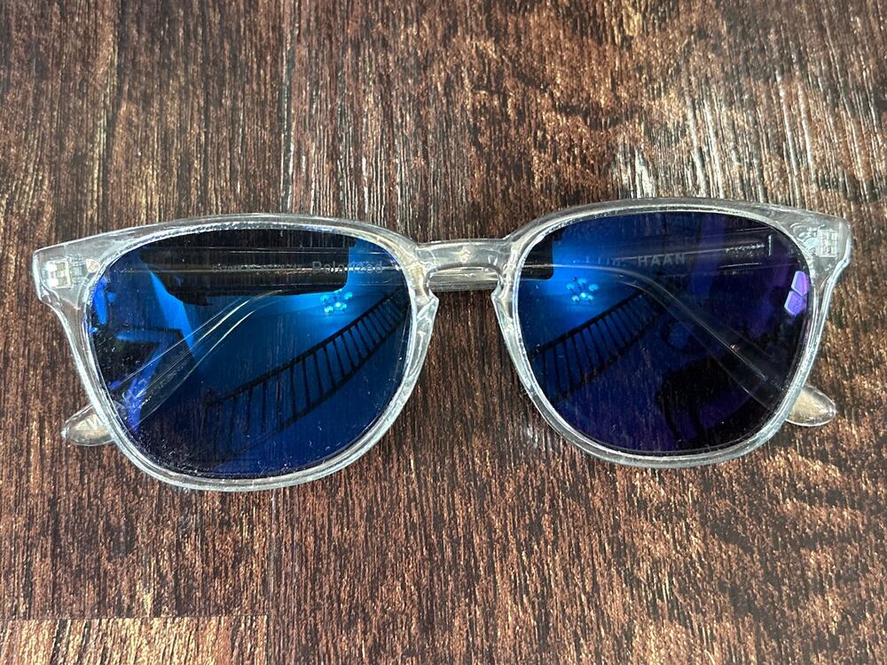 Cole Haan C17048 Polarized Clear Transparent Purple Round Sunglasses